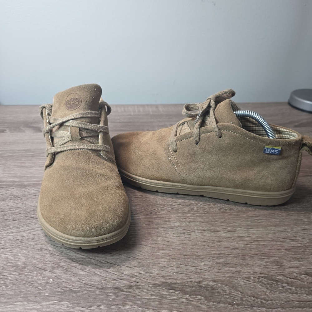 Lems Chukka Suede Barefoot Shoes Sandstone Mens 9.5 Womens 11 Zero Drop